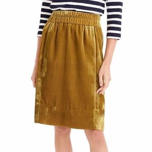 JCREW VELVET PULL ON SKIRT SZ SMALL NWT